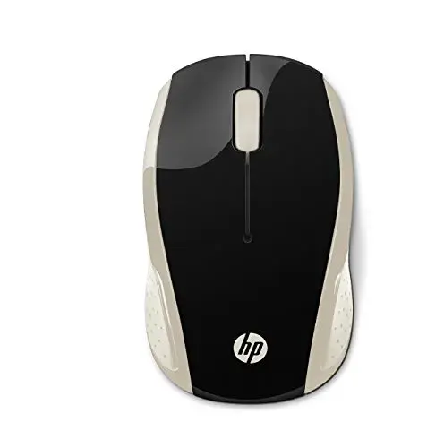 HP 200 Wireless Mouse Silk Gold 1000 DPI RF Wireless Preto