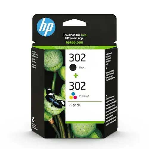 HP 302 Combo Pack Tinta à base de pigmentos Capacidade de 170 páginas Preto, Ciano, Magenta, Amarelo
