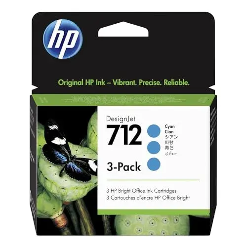 HP 712 3-Pack Tinteiro Cyan 29ml Ciano