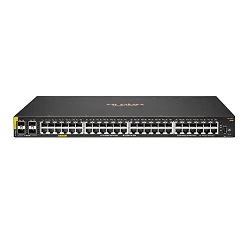 HP Aruba 6100 Switch de Rede 48G PoE 4SFP+ Black