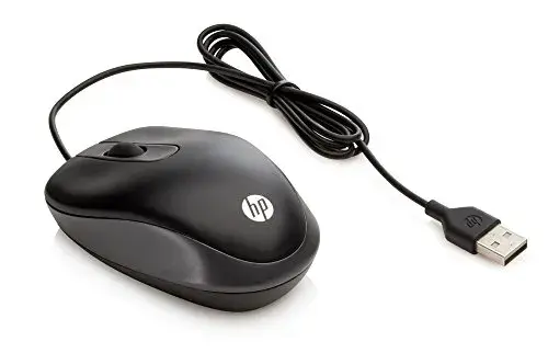 HP G1K28AA Mouse Óptico Ambidestro 1000 DPI USB Preto