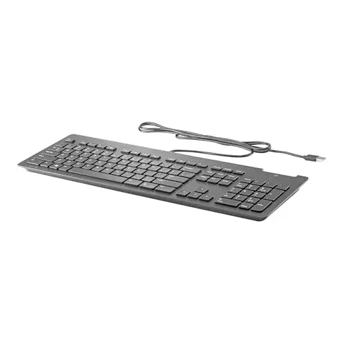 HP Z9H48AA Slim Smartcard Teclado USB Fios Preto