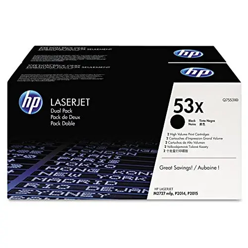 HP 53X Q7553XD Toner Alta Capacidade Preto 7000 páginas