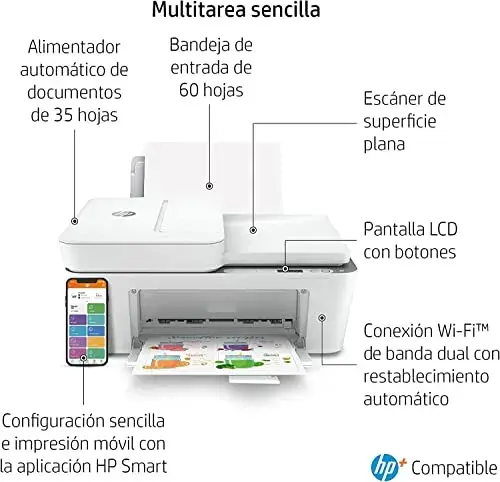 HP Deskjet 4120e Impressora multifuncional Wi-Fi Preto e Colorido