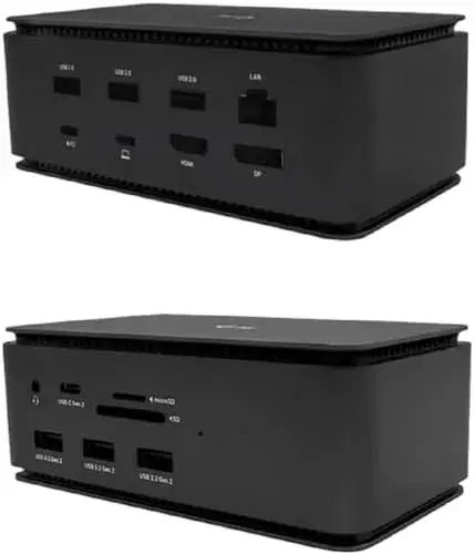 I-Tec Base & Duplicador de Portas USB4DUAL4KDOCKPD USB4 40 Gbit/s Preto