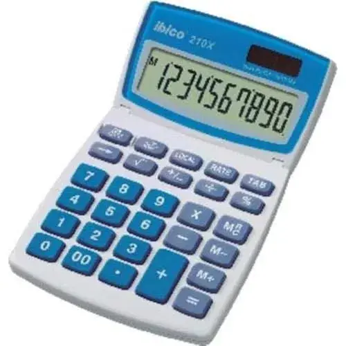 Ibico IB410079 Calculadora de Mesa 10 Dígitos Reclinável