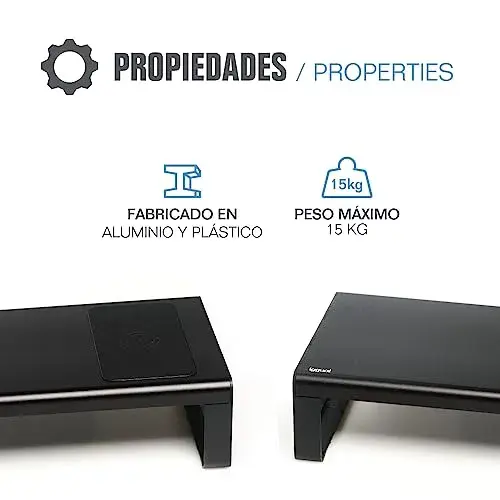 Iggual IGG316900 Suporte de Mesa para Tela Preto