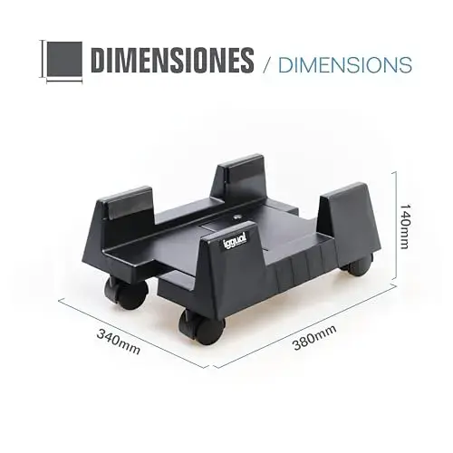 Iggual SOP1 Suporte de PC ajustável com rodas