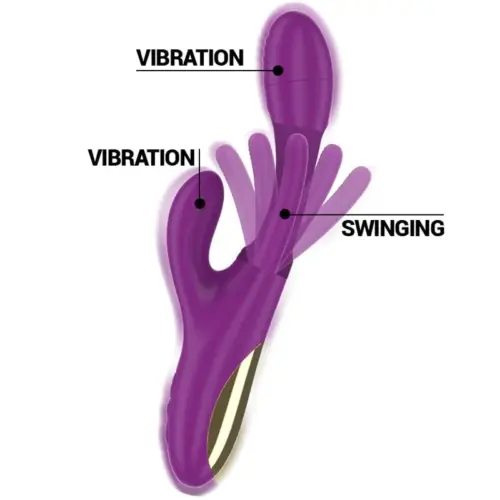 Intense Fun Apolo Vibrador Multifuno Recarregável 7 Vibrações Roxo