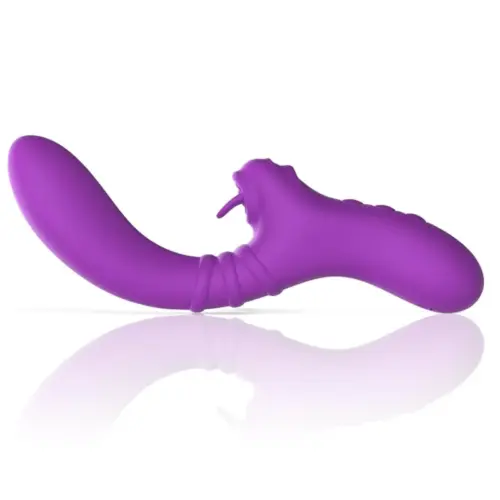 Intense Fun Intenso Harry Vibrador Flexível com Língua Roxa