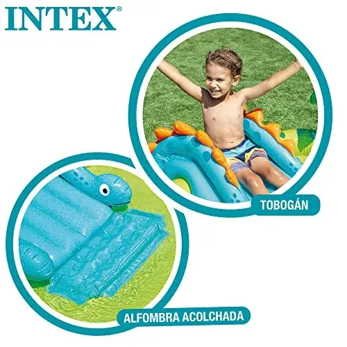 Intex Centro de Jogos Aquáticos de Plástico Dino 191x152x58cm Amarelo