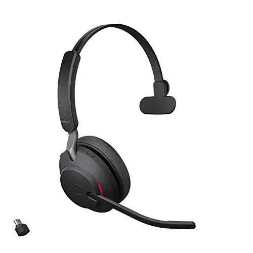 Jabra Evolve2 65 auscultador com microfone preto Mono