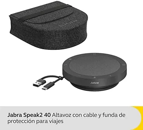 Jabra Speak2 40 Alta Qualidade Áudio USB-C USB-A Cinza