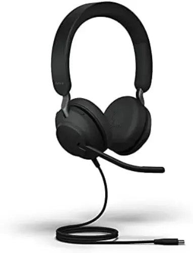 Jabra Evolve2 40 auscultador com microfone preto monofônico