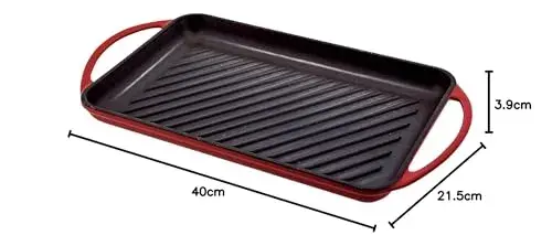 Jata Frigideira Grill Ferro Fundido Esmaltado 33×21,5cm