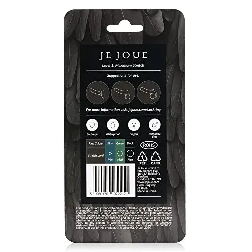 Je Joue Anel Silicone Preto Maximo