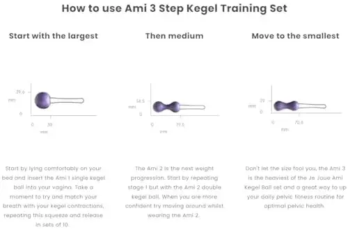 Je Joue Bolas Vaginais Ami Kegel Balls Elegantes e Resistentes