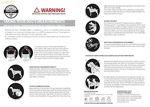 Julius-K9 Peitoral IDC-Belt Azul 58-76 cm