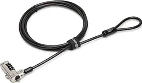 Kensington N17 Combinação Lock Preto/Prata para Portáteis com Cabo de Aço