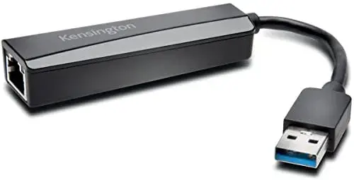 Kensington UA0000E Adaptador USB 3.0 Ethernet 5 Gbps Preto