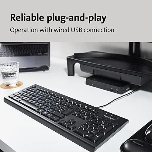 Kensington ValuKeyboard Teclado USB Fio Preto