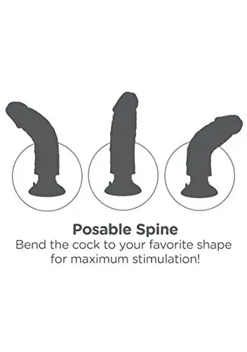 King Cock Dildo Vibrador 20.32 cm Realista Marron