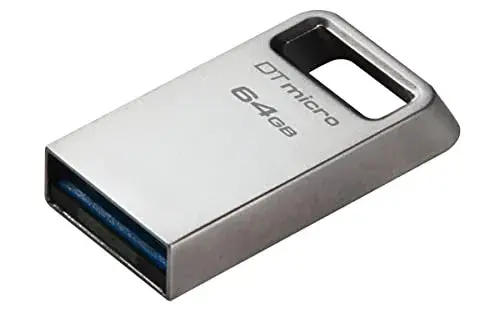 Kingston DataTraveler Micro 64GB {Prateado} USB 3.2