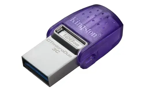 Kingston DataTraveler MicroDuo 128GB {Roxo} Pens USB