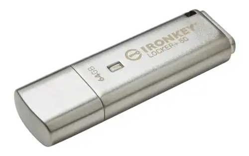 Kingston IronKey Locker Plus 64GB Prateado USB
