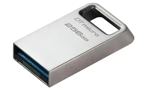 Kingston Pen Drive DataTraveler Micro 256GB Prateado USB 3.2 Gen 1