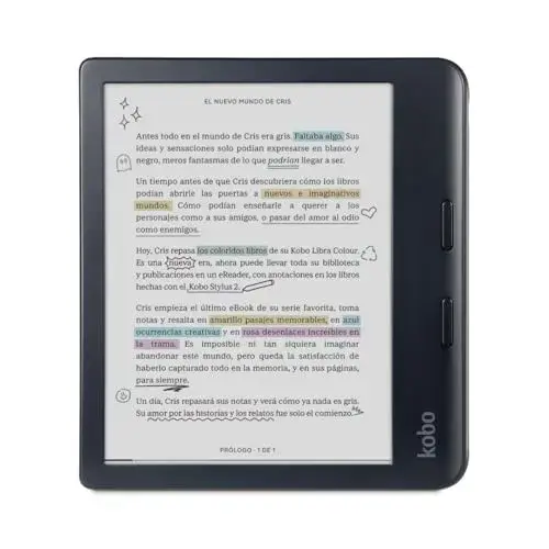 Kobo Monza Preto 7″ E Ink Kaleido 3 Resistente à Água