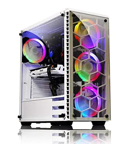 Kolink Observatory RGB White Midi-Tower com vidro temperado