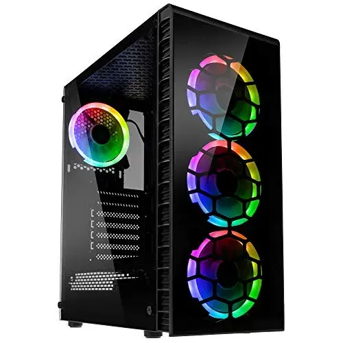Kolink ObservatoryLite Caixa ATX Midi Tower Preto Vidro Temperado RGB