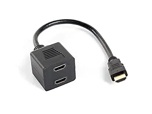 Lanberg AD-0019-BK Adaptador HDMI Macho/HDMI fêmea X2 Splitter 20 cm