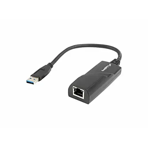 Lanberg NC-1000-01 Adaptador de Cabo USB-A RJ-45 Preto