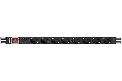 Lanberg PDU-08F-0200-BK Extensor 19″ 8 tomadas