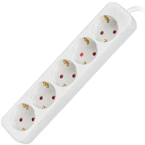 Lanberg PS0-05F-0150-W 1,5 m extensão com 5 tomadas Schuko