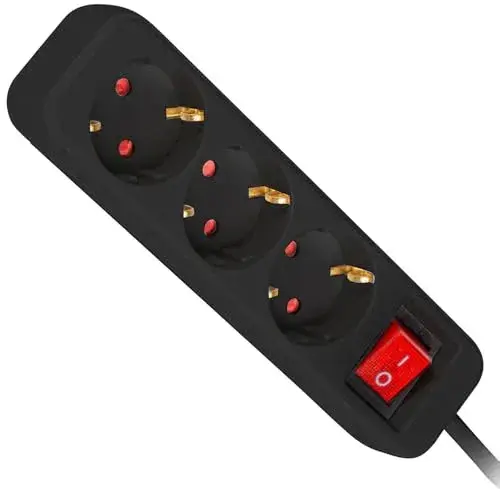 Lanberg Extensor 1,5 m 3 Tomas Schuko Preto