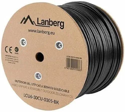Lanberg LCU6-30CU-0305-BK cabo de rede Ethernet 305 m preto