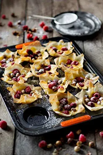 Le Creuset Forma de Aço Carbono Antiaderente 12 Mini Cupcakes Cinzento/Laranja