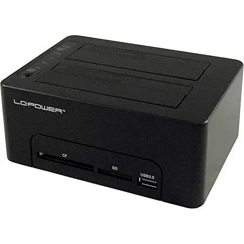 LC Power LC-DOCK-U3-CR Base de carregamento para disco rígido Preto