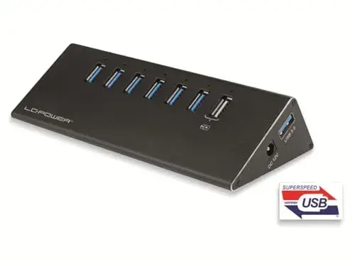 LC Power LC-HUB-ALU-2B-7 Hub USB alumínio 6 portas