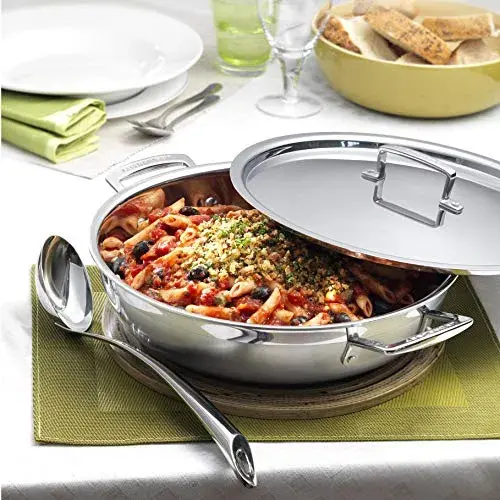 Le Creuset Caçarola Baixa Inox 30cm Prata