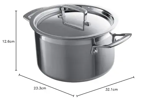 Le Creuset Panela Baixa Três Camadas 3LT Metallico 20cm