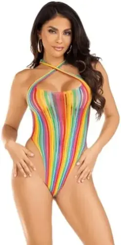 Leg Avenue Bodysuit Cross Multicolor Unico
