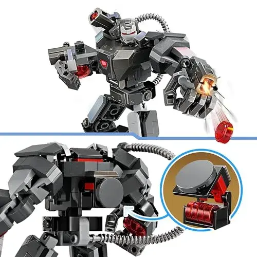 LEGO Marvel 76277 Armadura Mech de War Machine Brinquedo de Construção para Meninos e Meninas de 6 Anos