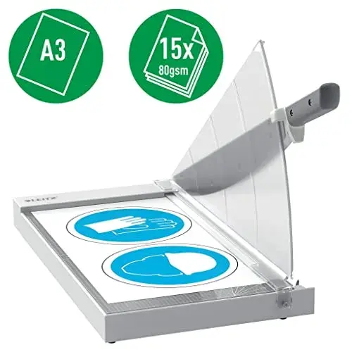 Leitz Guillotine de papel A3 robusta e precisa 610x390x300 mm