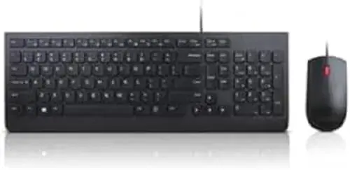 Lenovo Essential Wired Combo Teclado e Mouse Preto
