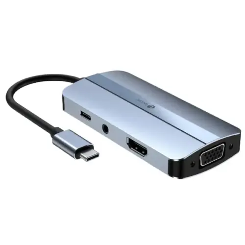 Leotec Hub 7 em 1 USB-C Cinzento