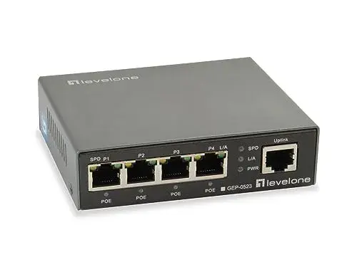 LevelOne GEP-0523 Switch 5-PORT Gigabit PoE